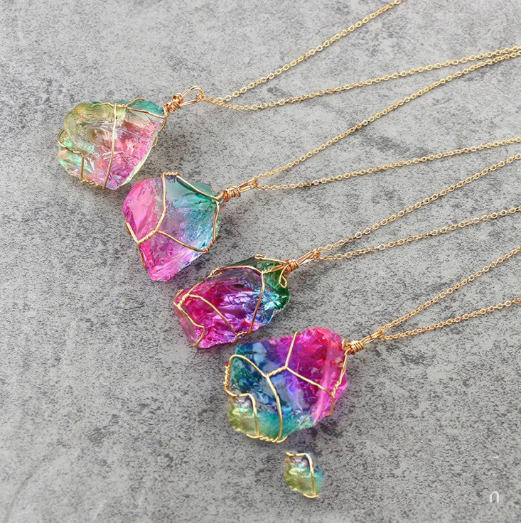 seven-color-natural-stone-crystal-pendant-transparent-gem
