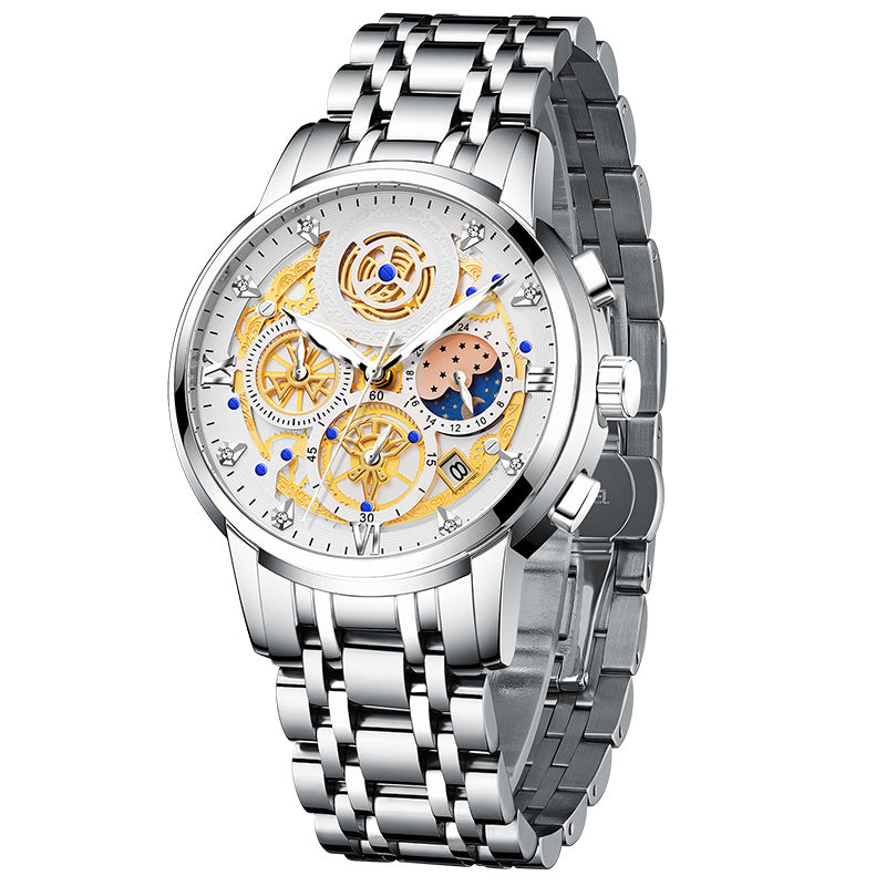 Stainless Steel Luxury Chronograph: New Fashion Men's Watch