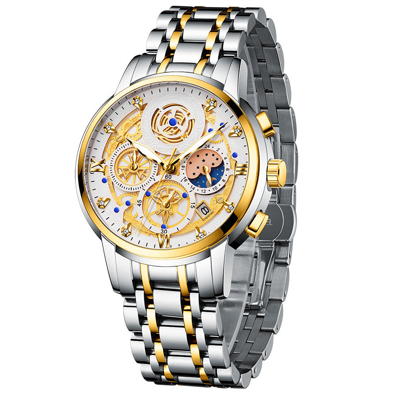 Stainless Steel Luxury Chronograph: New Fashion Men's Watch