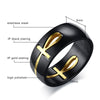 Men's-Separable-Ankh-Ring-Black-Gold-Key-of-Life-Jewelry