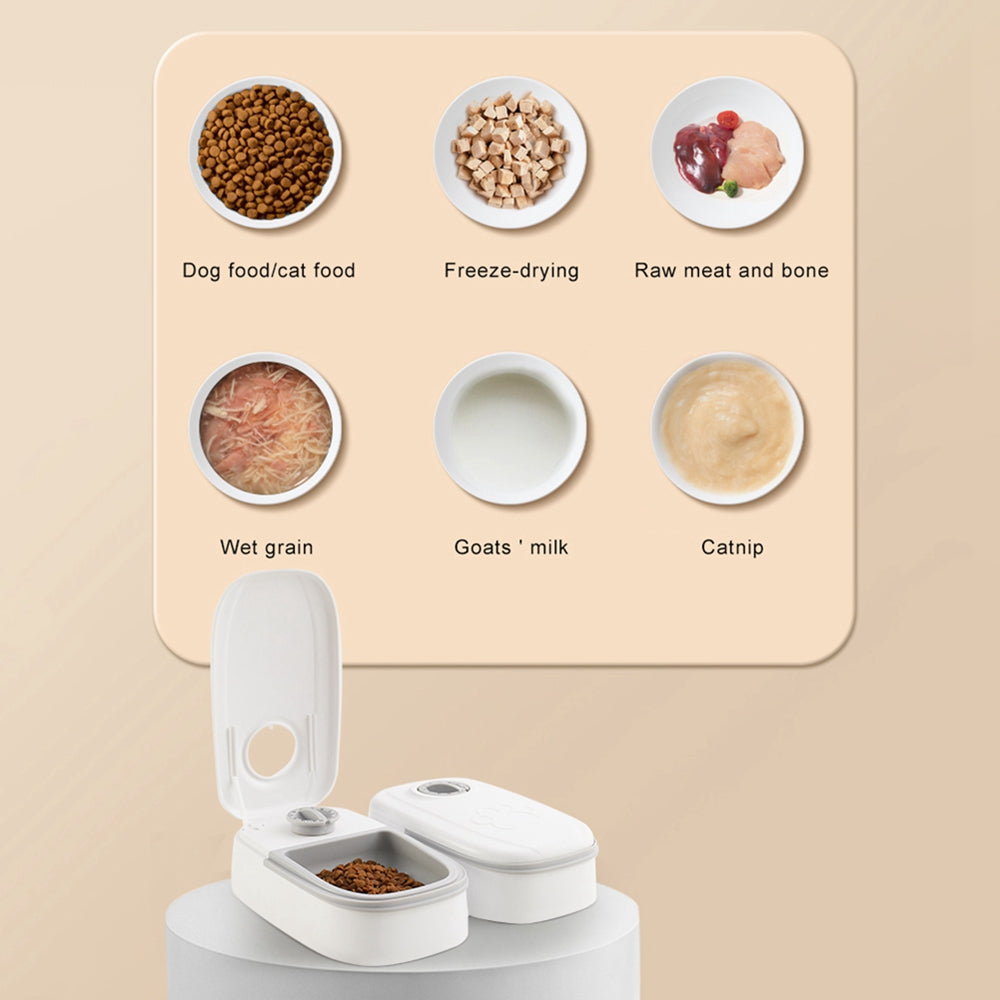Smart, Automatic Pet Feeder with Timer & Stainless Steel Bowl - Perfect for Cats and Dogs