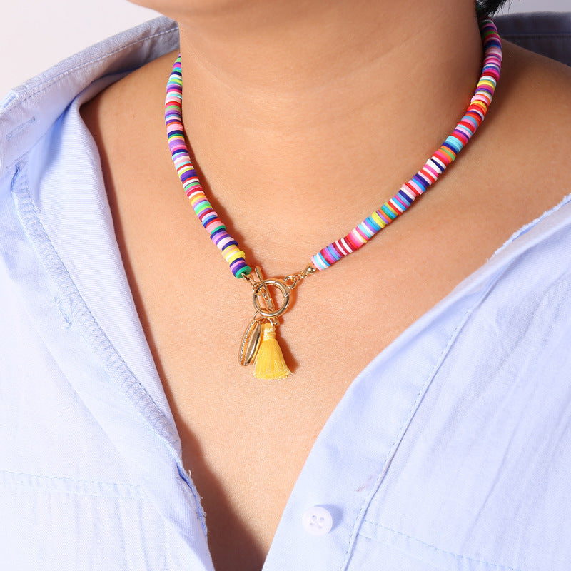 bohemian-shell-necklace-female-tassel-wild-sweet-necklace