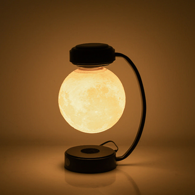 Lampe LED 3D en forme de lune, veilleuse à lévitation magnétique sans fil, boule flottante rotative, pour l'école, le bureau, la librairie, décoration de la maison