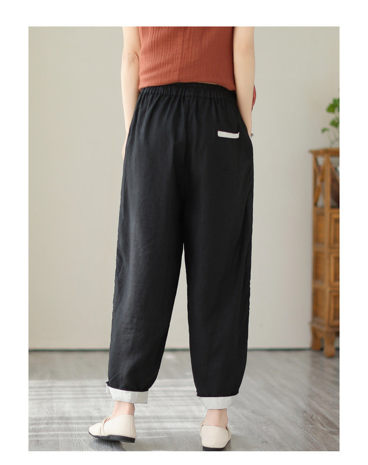 loose-large-size-slimming-high-waist-pants-comfortable-fit
