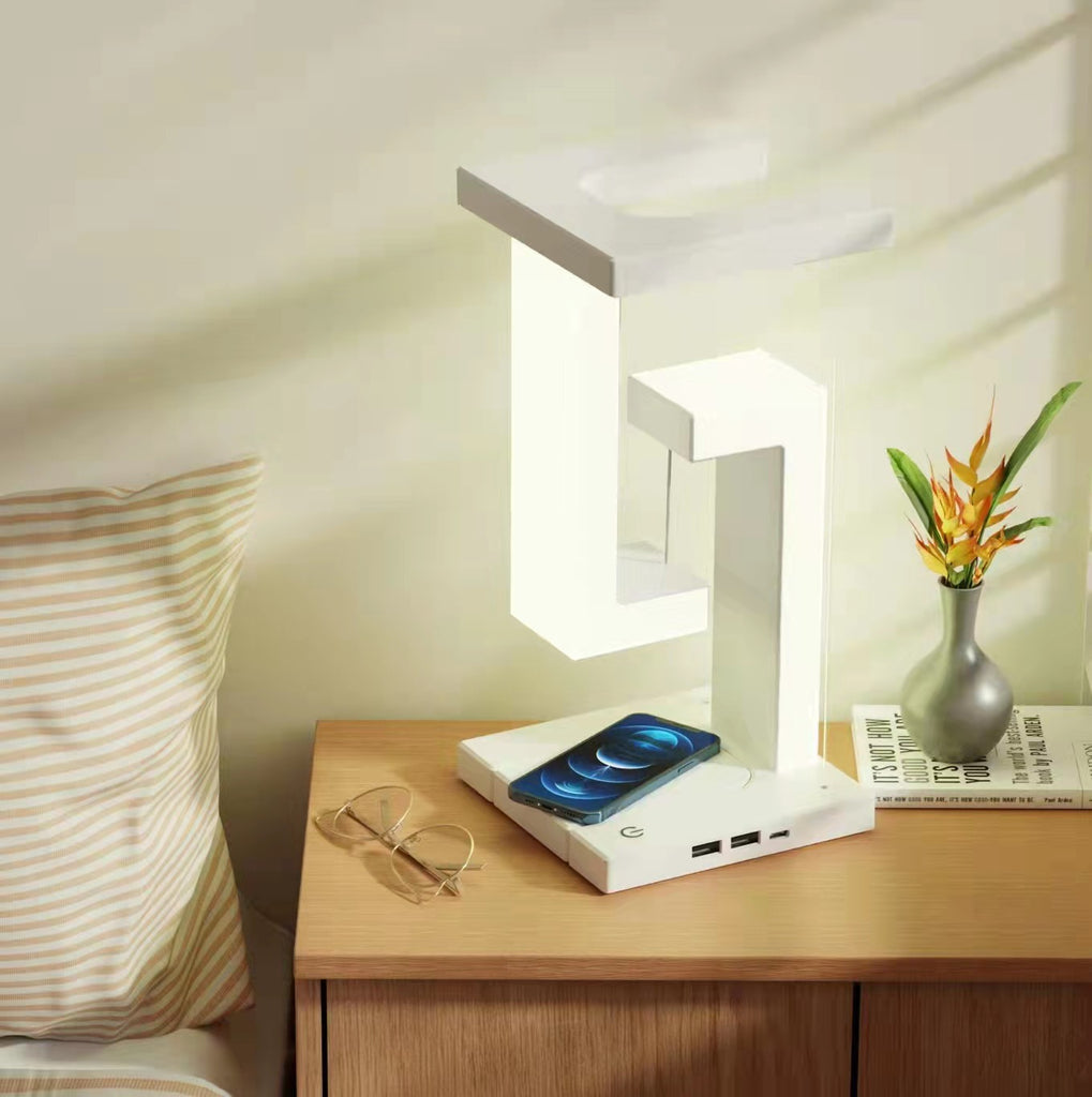 Creative Smartphone Wireless Charging Suspension Table Lamp Balance Lamp