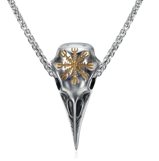 vintage-viking-symbol-skull-eagle-beak-pendant-necklace