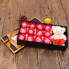 Valentine's Day Gift Box Soap Flower Tanabata Festival Creative Gift Eternal Flower 12 Bear Rose Soap Flower