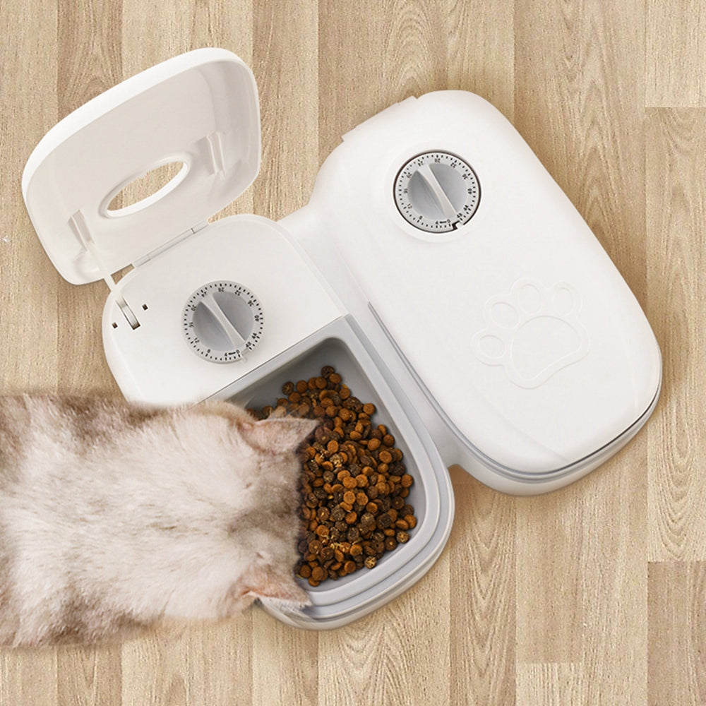Smart, Automatic Pet Feeder with Timer & Stainless Steel Bowl - Perfect for Cats and Dogs