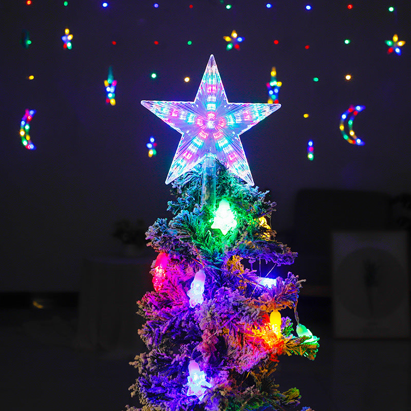 Illuminez vos vacances avec des lumières LED pentagramme – Décoration de Noël festive 