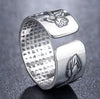 elegant-thai-silver-black-lotus-heart-sutra-ring-unique-design
