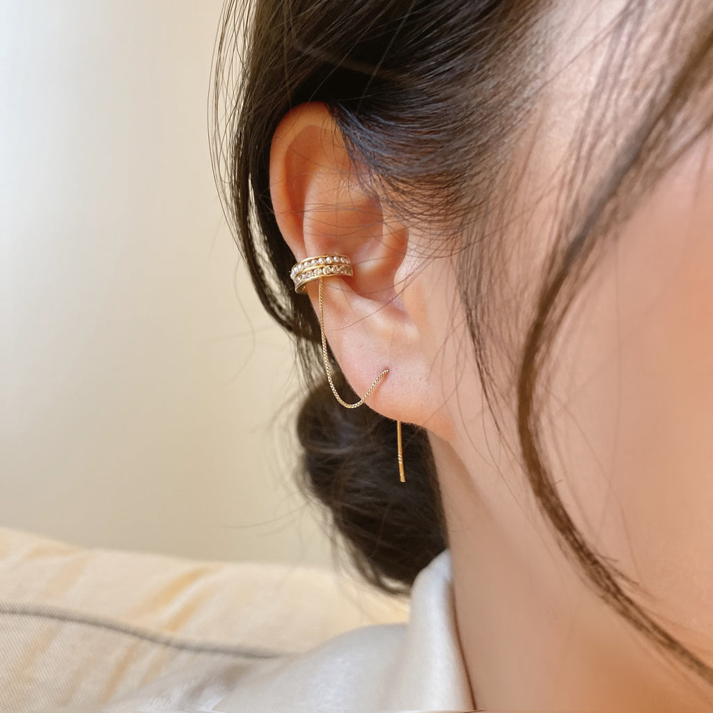 Korean-Pearl-Earbone-Clip-Earring-Stylis-High-End-Ring