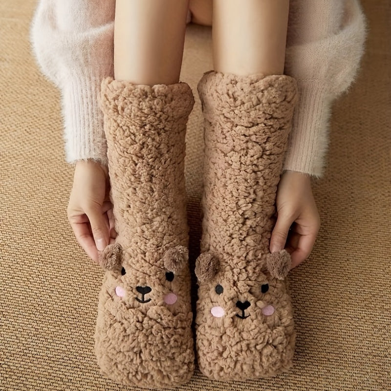 winter-cartoon-fuzzy-socks-cute-&-warm-slipper-socks