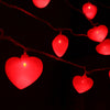Love Heart LED Chain: Red Atmosphere Lighting for Room Party Decor