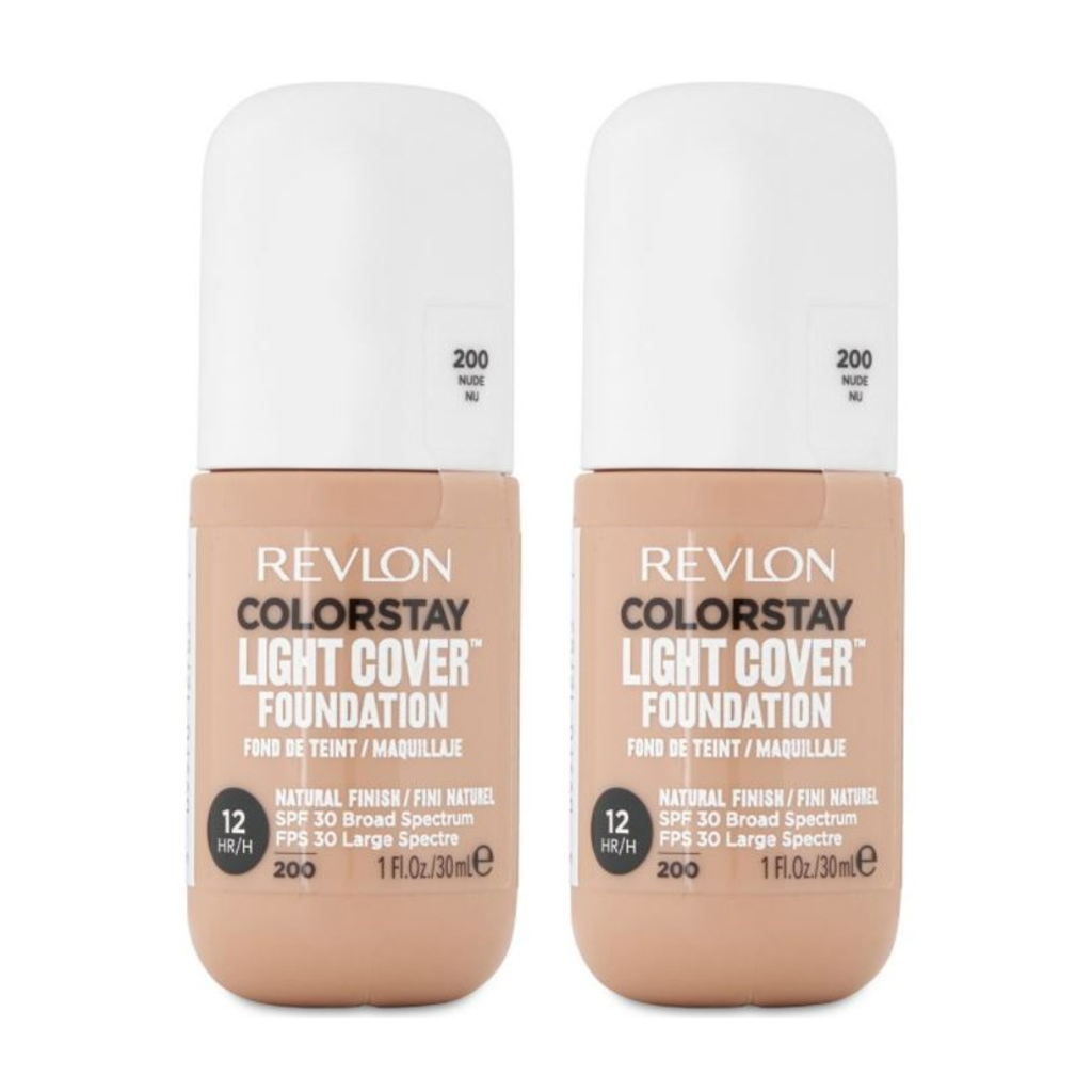 Revlon Colorstay Light Cover Foundation, Natural Finish, SPF 30, #200 Nude