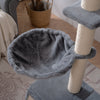 Arbre à chat, tour à chat de 105 pouces pour chats d'intérieur, condo en peluche à plusieurs niveaux avec 3 perchoirs, 2 grottes, panier confortable et planche à gratter, couleur grise